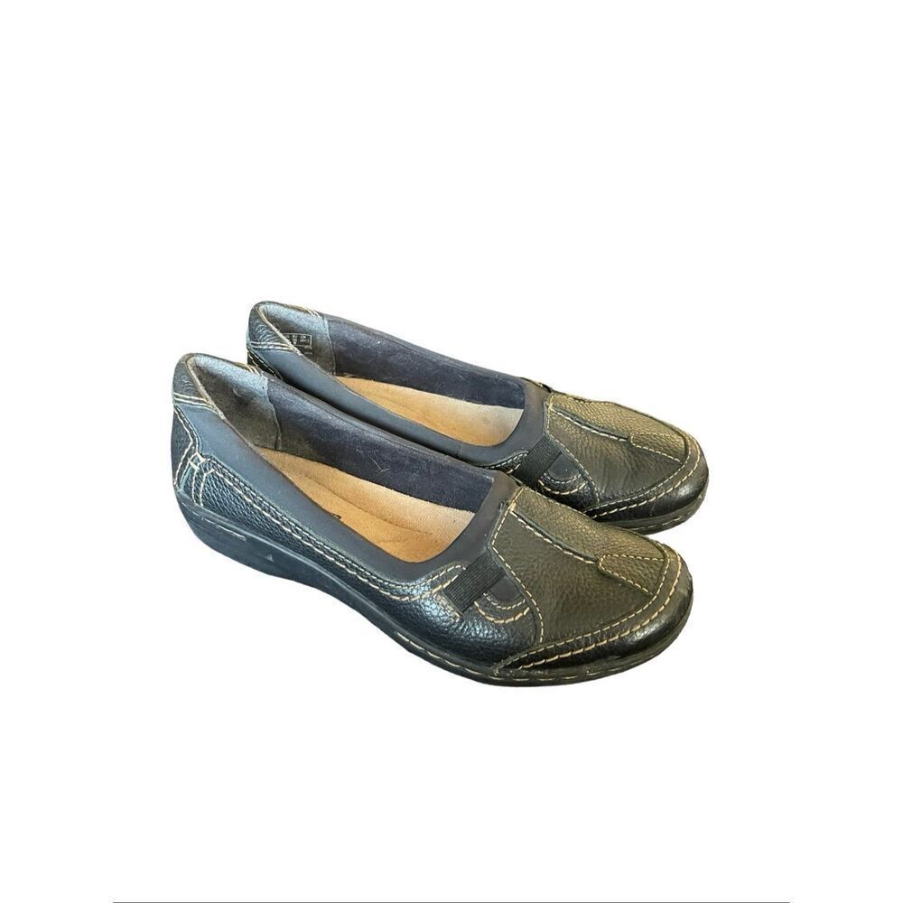 Clark's Womens Black Soft Cushion Evianna Fig Slip On Loafer Flats Size 7.5 - Picture 3 of 13